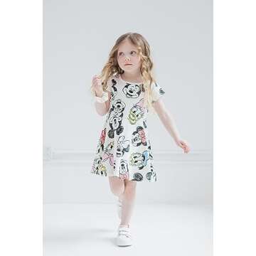 Adorable Disney Themed Skater Dress for Girls