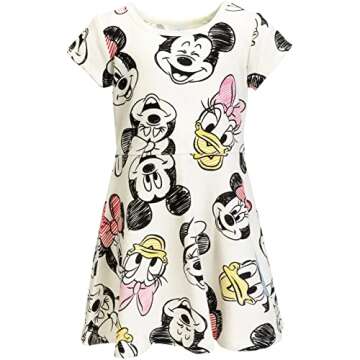 Adorable Disney Themed Skater Dress for Girls