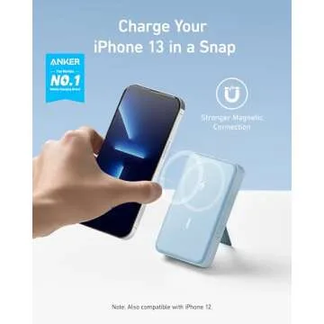 Anker 633 Magnetic Battery, 10,000mAh Wireless Portable Charger, 20W USB-C Power Bank with Stand, Ma...