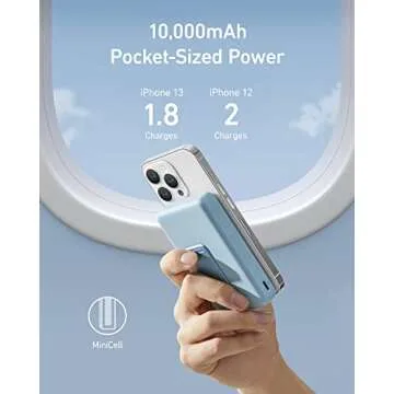 Anker 633 Magnetic Battery, 10,000mAh Wireless Portable Charger, 20W USB-C Power Bank with Stand, Magsafe-Compatible for iPhone 16/iPhone Series