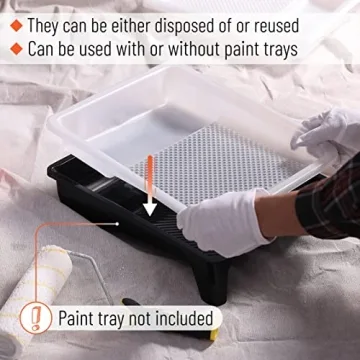 Bates Paint Tray Liners - Durable Disposable Trays Pack