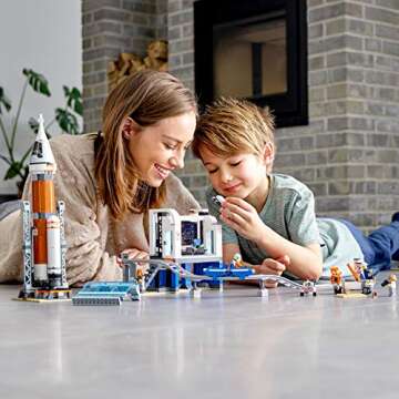 LEGO City Space Deep Space Rocket and Launch Control 60228 Model Rocket Building Kit with Toy Monora...