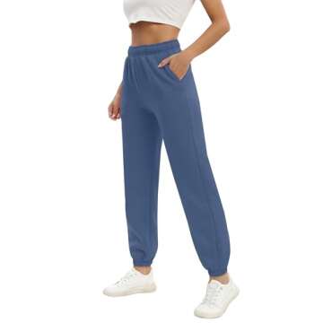 Baccarri Sweatpants Women Baggy Fleece Lounge Pants Women Sweat Pants for Womens Sweat Pants with Pockets Navy 2024 M