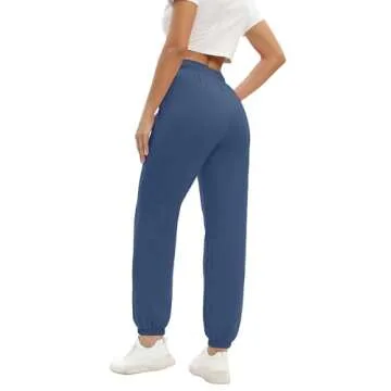 Baccarri Sweatpants Women Baggy Fleece Lounge Pants Women Sweat Pants for Womens Sweat Pants with Pockets Navy 2024 M