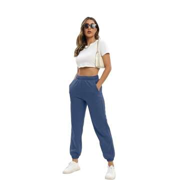 Baccarri Sweatpants Women Baggy Fleece Lounge Pants Women Sweat Pants for Womens Sweat Pants with Pockets Navy 2024 M