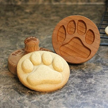 Fun Food Tools Wood Cookie Stamp - 2.5 Inch Perfect for Decorating Cookies