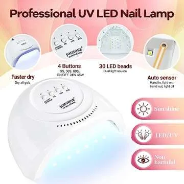 JODSONE Gel Nail Polish Kit 100 Bottles with UV LED Light