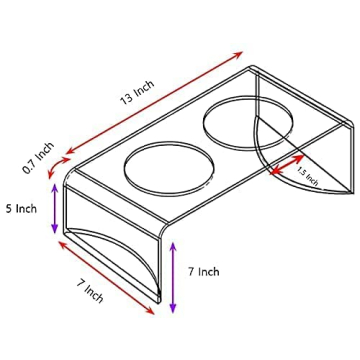 Kamang Holographic Pet Glass Bowl Feeder for Stylish Pets