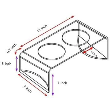 Kamang Holographic Pet Glass Bowl Feeder for Stylish Pets