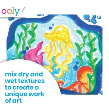 Ooly 24 Color Smooth Stix Gel Crayons - Watercolor Fun
