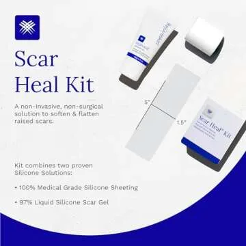 Rejuvaskin Scar Fx Silicone Sheeting, 1.5 Inch x 5 Inches Silicone Tape for Small to Medium Surgical...
