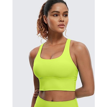 CRZ YOGA Strappy Longline Sports Bra for Women