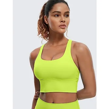 CRZ YOGA Strappy Longline Sports Bra for Women
