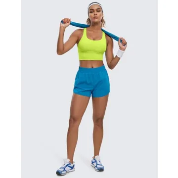 CRZ YOGA Strappy Longline Sports Bra for Women