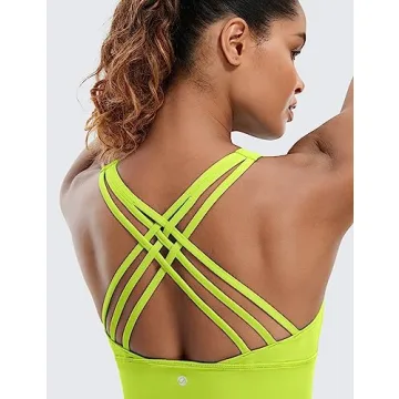 CRZ YOGA Strappy Longline Sports Bra for Women