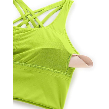 CRZ YOGA Strappy Longline Sports Bra for Women
