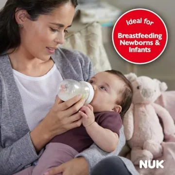 NUK Simply Natural Baby Bottle with SafeTemp, 5 oz, 4 Pack