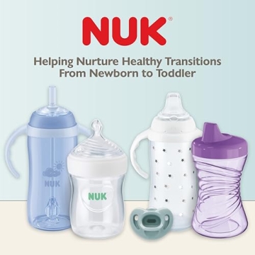 NUK Simply Natural Baby Bottle with SafeTemp, 5 oz, 4 Pack
