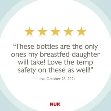 NUK Simply Natural Baby Bottle with SafeTemp, 5 oz, 4 Pack