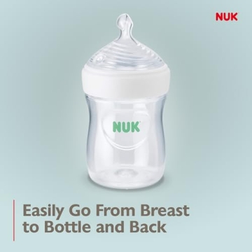NUK Simply Natural Baby Bottle with SafeTemp, 5 oz, 4 Pack