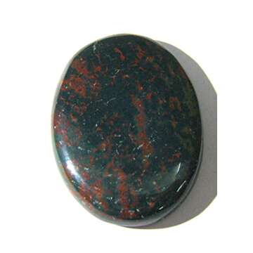 crystalmiracle Bloodstone Worry Stone Positive Energy Crystal Healing Thumb Stone for Metaphysical P...