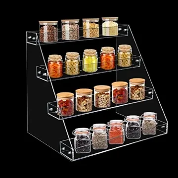 Buy PMMASTO Tiered Spice Rack for Stylish Kitchen Storage
