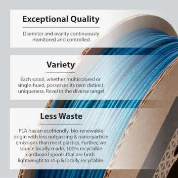 Protopasta 3D Printer Filament | PLA Filament 1.75mm | Wonder Blue Glitter HT PLA | 500g Spool