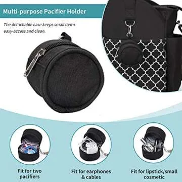 Lmbabter Diaper Bag Tote with Changing Station Upgrade Multi-Function Baby Bag with Adjustable Shoulder Strap Insulated Pockets (Black)