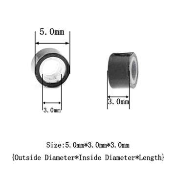 2500pcs Hair Extentions Micro Rings Links Beads, 5mm Silicone Lined Beads for Human Hair Extensions Tool-Multi-colored