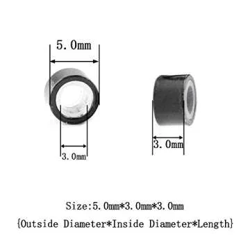 2500pcs Hair Extentions Micro Rings Links Beads, 5mm Silicone Lined Beads for Human Hair Extensions Tool-Multi-colored