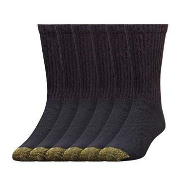 GOLDTOE Men's 656s Crew Athletic Socks - 6 Pairs