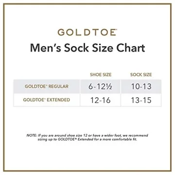 GOLDTOE Men's 656s Crew Athletic Socks - 6 Pairs