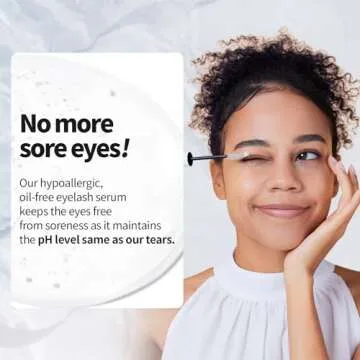 COSNORI Long Active Eyelash Serum - Korean Eyelash Boost Serum – Eyebrow Growth Enhancer for Longer and Thicker – Vegan, Irritation Free- Peptides, Hyaluronic Acid, 0.3 fl.oz.