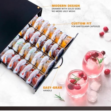 Ksestor Bartesian Pod Holder for 40 Cocktail Capsules