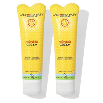 California Baby Calendula Moisturizing Cream - Hydrates Soft, Sensitive Skin, Plant-Based, Vegan Fri...