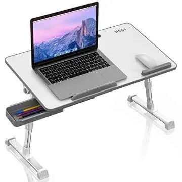 Besign LT06 Pro Adjustable Laptop Table [Large Size], Portable Standing Bed Desk, Foldable Sofa Brea...