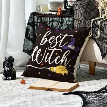 AVOIN Halloween Throw Pillow Covers Set of 4 for Cozy Decor