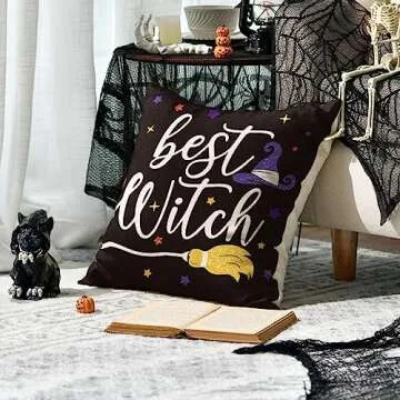 AVOIN Halloween Throw Pillow Covers Set of 4 for Cozy Decor