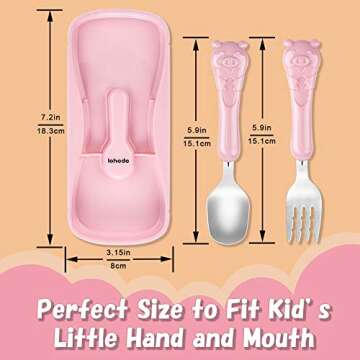 Toddler Utensils Set - Cute Pig Design for Ages 3+