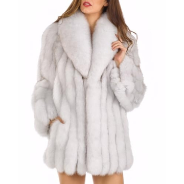 Tngan Women's Stylish Faux Fur Coat for Winter Warmth Plus Size Outerwear