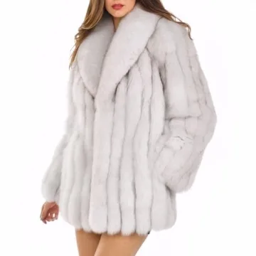 Stylish Tngan Faux Fur Winter Coat for Women