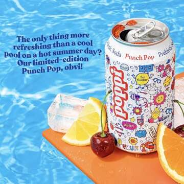 Poppi Sparkling Prebiotic Soda - Punch Pop Flavor, 12 Pack