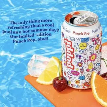 Poppi Sparkling Prebiotic Soda - Punch Pop Flavor, 12 Pack