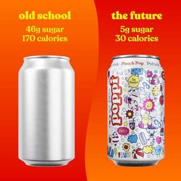 Poppi Sparkling Prebiotic Soda - Punch Pop Flavor, 12 Pack