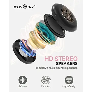 MUSICOZY 3D Bluetooth Sleep Mask for Music & Relaxation