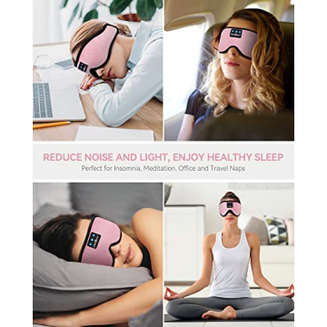 MUSICOZY 3D Bluetooth Sleep Mask for Music & Relaxation