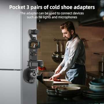 BRDRC Pocket 3 Magnetic Mount,Magnet Car Mount for DJI Osmo Pocket 3 Creator Combo,with 360° Rotation Ball Head Desktop Stand Base for GoPro Accessories