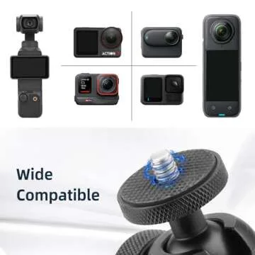 BRDRC Pocket 3 Magnetic Mount,Magnet Car Mount for DJI Osmo Pocket 3 Creator Combo,with 360° Rotation Ball Head Desktop Stand Base for GoPro Accessories