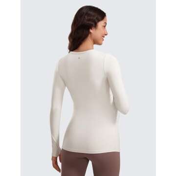 CRZ YOGA Women’s Butterluxe Long Sleeve Maternity Top for Yoga
