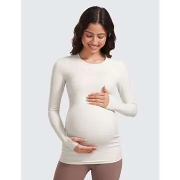 CRZ YOGA Women’s Butterluxe Maternity Long Sleeve Top